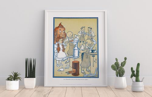Tin Man Work Shop, Dorothy, Lion, The Tinsmiths Worked For Three Days And Four Nights - 11X14” Premium Art Print