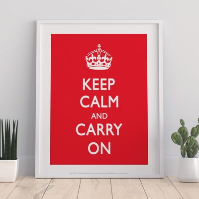 Keep Calm And Carry On – Premium-Kunstdruck im Format 11 x 14 Zoll