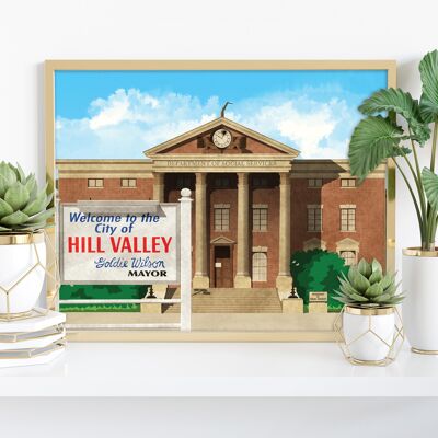 Film Poster - Hill Valley 1985 - 11X14” Premium Art Print