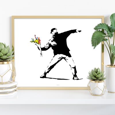 Graffiti Art - Jeté de fleurs - 11X14" Premium Art Print