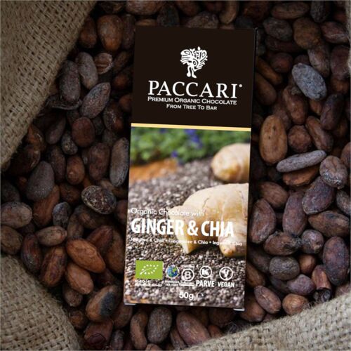 Bio Schokolade Ingwer & Chia, 60% Kakao