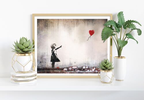 Love Baloon In The Wind - 11X14” Premium Art Print