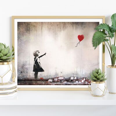 Love Baloon In The Wind - 11X14” Premium Art Print