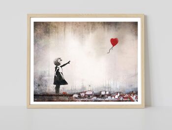 Ballon d'amour dans le vent - 11X14" Premium Art Print 2
