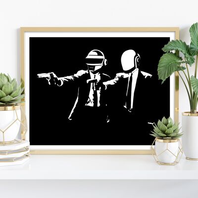 Pulp Fiction X Daft Punk – Premium-Kunstdruck im Format 11 x 14 Zoll
