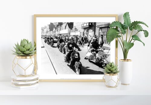 Motorbike Parade - 11X14” Premium Art Print