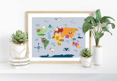 Miffy Animals Map - 11X14” Premium Art Print