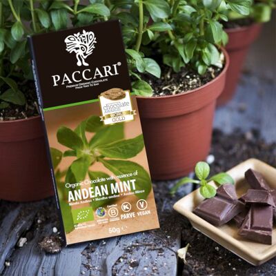 Organic chocolate Andean mint, 60% cocoa