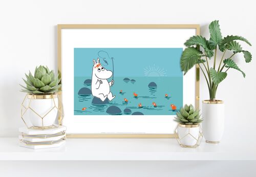 Moomin Fishing - 11X14” Premium Art Print