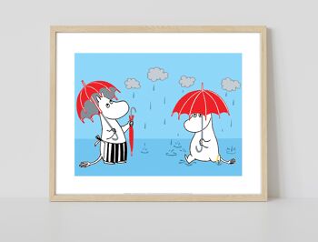 Moomin sous la pluie - 11X14" Premium Art Print 2