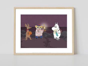 Sniff, Two-Ticky et Moomintroll - 11X14" Premium Art Print 2