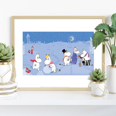 Moomin Snow Party - Stampa artistica premium 11 x 14".