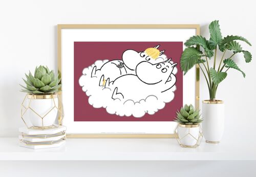 Moomin In The Clouds - 11X14” Premium Art Print