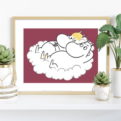Moomin en las nubes - Impresión de arte premium de 11X14"