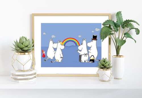 Moomins Watch The Rainbow - 11X14” Premium Art Print