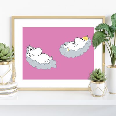 Moomins In The Clouds - Stampa artistica premium 11 x 14".