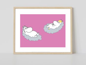 Moomins dans les nuages - 11X14" Premium Art Print 2