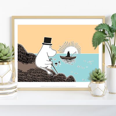 Moomin en la costa - Impresión de arte premium de 11X14"