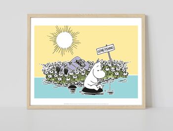 Moomin parti à la pêche - 11X14" Premium Art Print 2