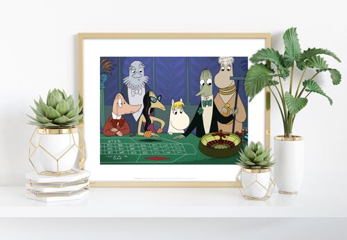 Moomin At The Casino - 11X14” Premium Art Print