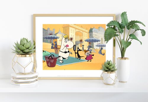 Moomin On The Beach - 11X14” Premium Art Print