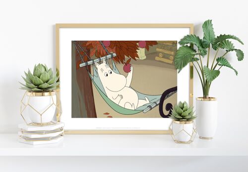 Moomin On A Hamock - 11X14” Premium Art Print