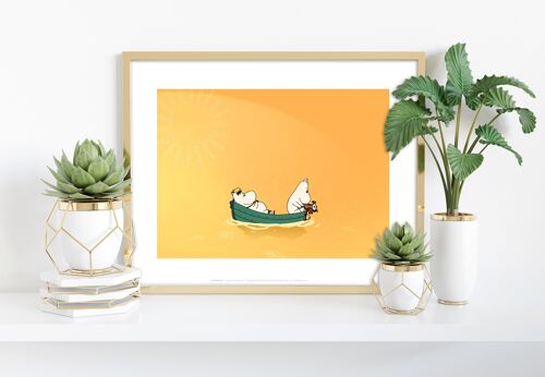 Moomins On A Boat Trip - 11X14” Premium Art Print