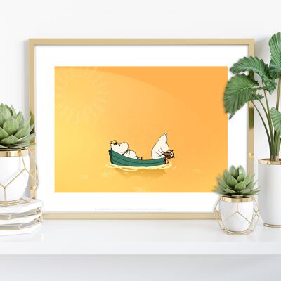 Mumins auf einer Bootsfahrt – Premium-Kunstdruck, 27,9 x 35,6 cm