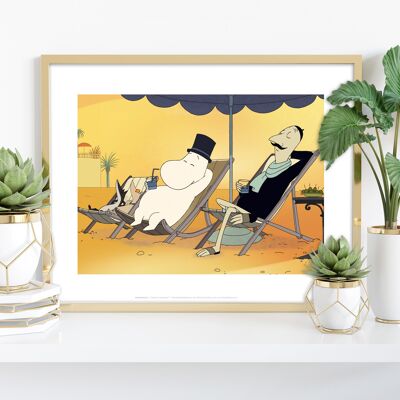 Moomin en una tumbona - 11X14" Premium Art Print