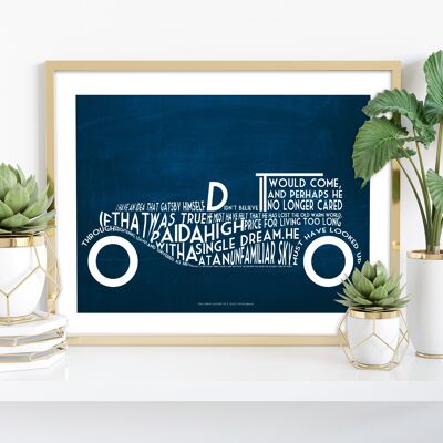 Zitat von F. Scott Fitzgerald – Der große Gatsby – Premium-Kunstdruck, 27,9 x 35,6 cm