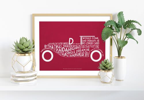 F. Scott Fitzgerald Quote- The Great Gatsby (Red) - 11X14” Premium Art Print