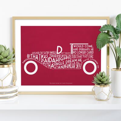 F. Scott Fitzgerald Quote- The Great Gatsby (Red) - 11X14” Premium Art Print