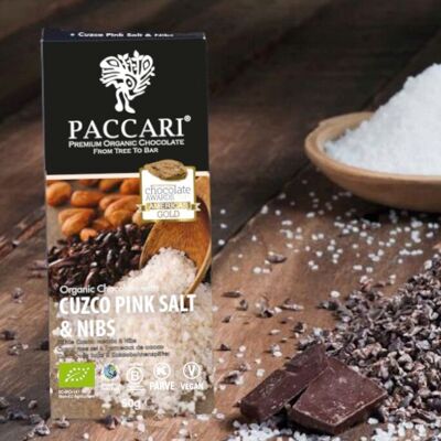 Chocolat Biologique Cuzco Salt & Nibs, 60% cacao