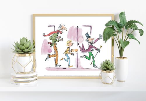 Charlie And The Chocolate Factory (Willy Wonka, Charlie And Grandpa Joe) - 11X14” Premium Art Print