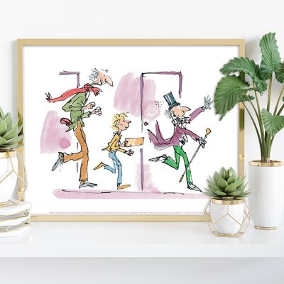 Charlie And The Chocolate Factory (Willy Wonka, Charlie And Grandpa Joe) - 11X14” Premium Art Print
