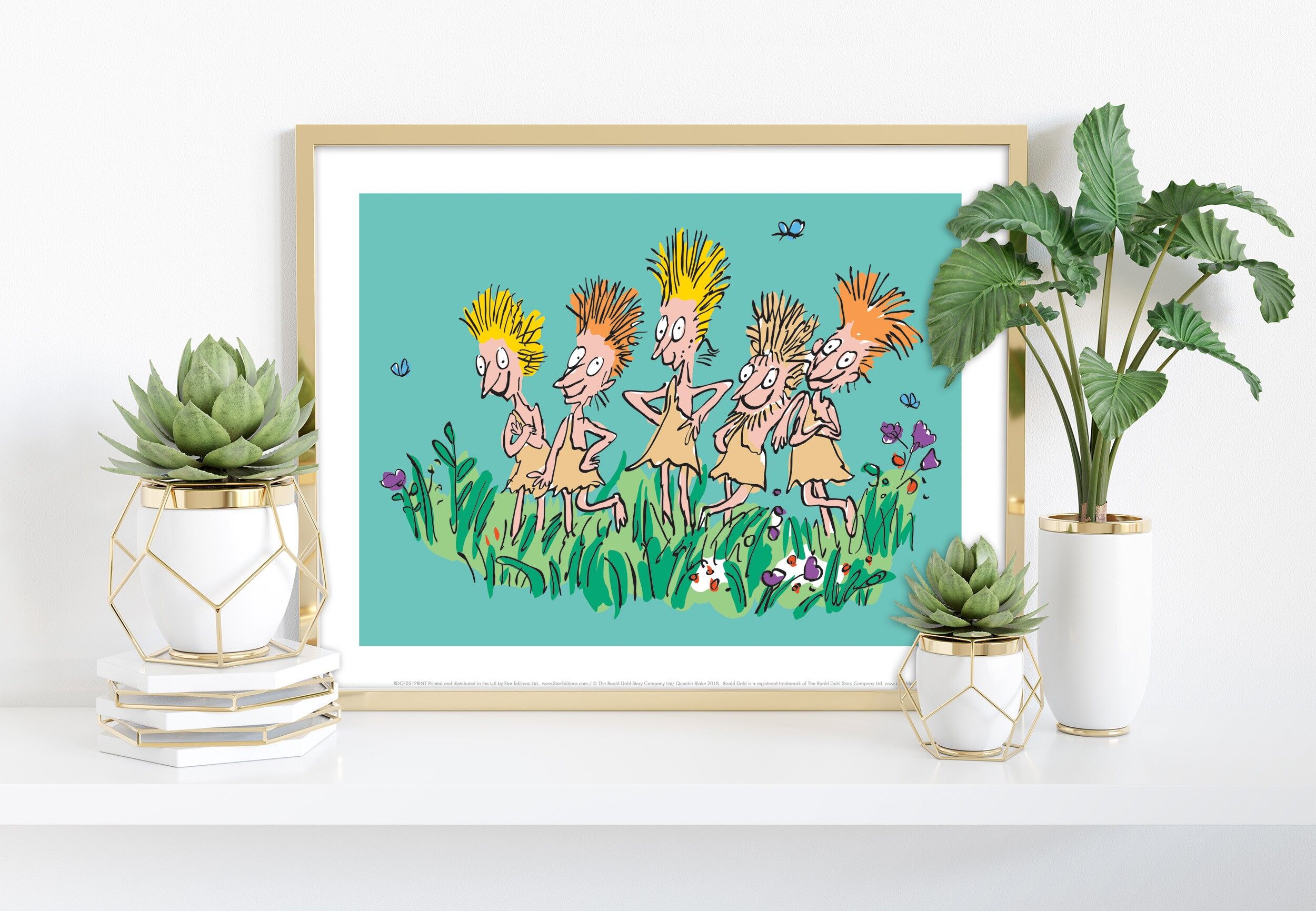 Charlie e la fabbrica di cioccolato - Roald Dahl (Oompa Loompas) - 11 x 14" stampa d'arte Premium