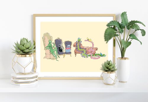 James And The Giant Peach- Roald Dahl (All Characters) - 11X14” Premium Art Print