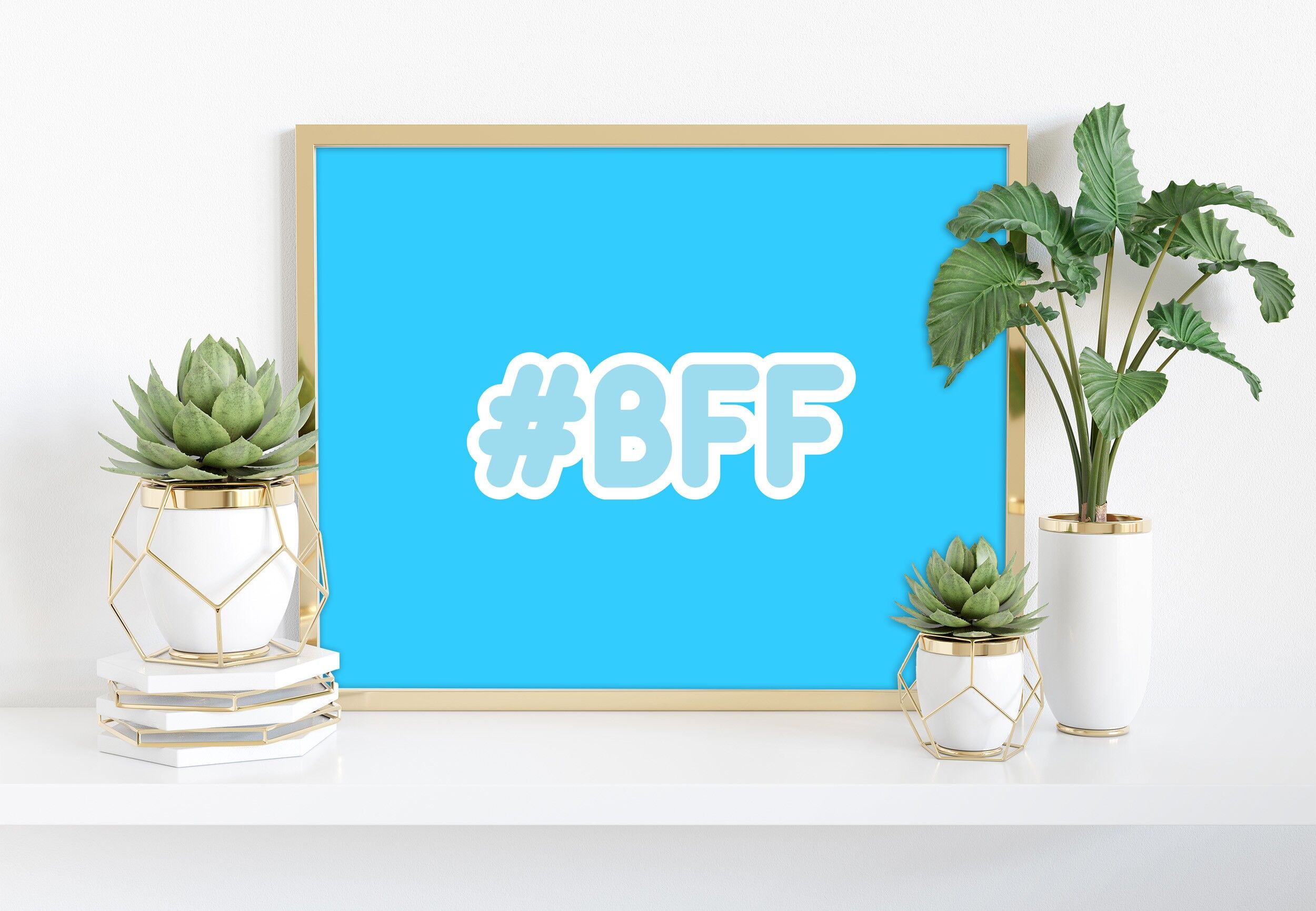 Hashtag Bff - Stampa artistica premium 11X14".
