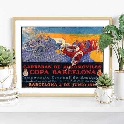 Póster retro vintage de Barcelona 4 de junio de 1911 - 11X14" Impresión de arte premium