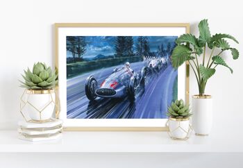 Affiche rétro vintage de voitures de course - 11X14" Premium Art Print 1