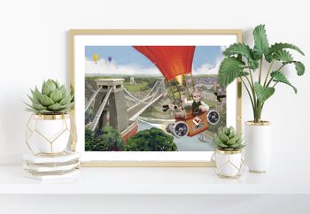 Amusez-vous dans une montgolfière au pont suspendu de Clifton près de Bristol - 11X14" Premium Art Print 1
