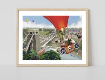 Amusez-vous dans une montgolfière au pont suspendu de Clifton près de Bristol - 11X14" Premium Art Print 2
