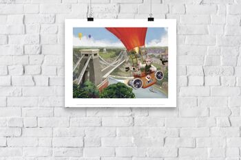 Amusez-vous dans une montgolfière au pont suspendu de Clifton près de Bristol - 11X14" Premium Art Print 3