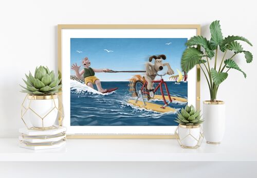 Wallace, Watersports, Adventures And Activities, Keep Pedalling Gromit - 11X14” Premium Art Print