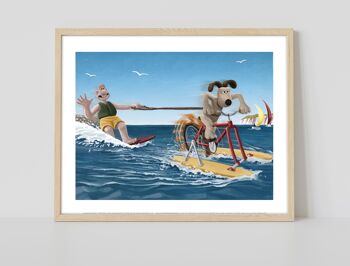 Wallace, sports nautiques, aventures et activités, continuez à pédaler Gromit - 11X14" Premium Art Print 2