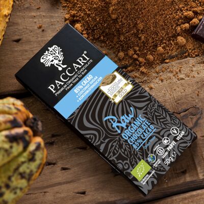 Raw organic chocolate 85% & coconut sugar