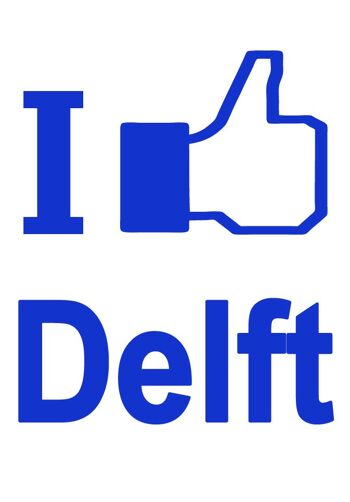 Aimant de réfrigérateur J'aime Delft 1