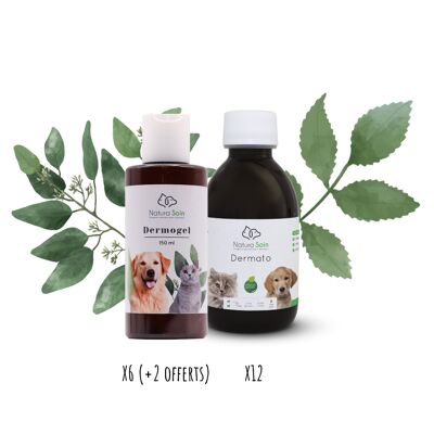 Pack Dermato -2 solutions naturelles pour soulager les démangeaisons (chien/chat)
