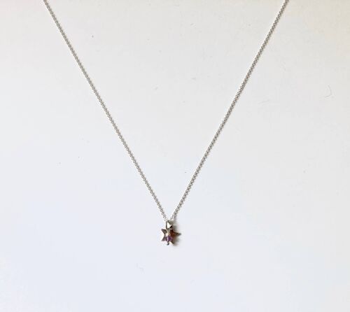 Collar  Estrella Polar - Amatista (Plata con baño + Español)