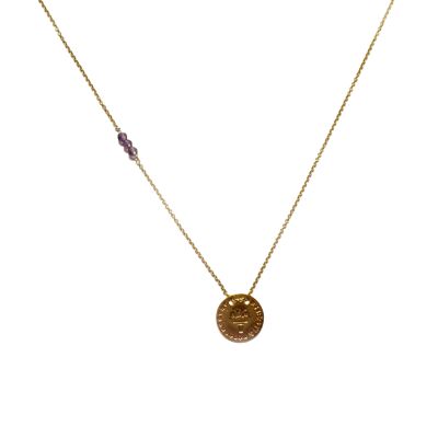Chain necklace - Goddess Hestia (Gold Plated + English)